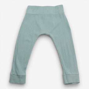 Leggings pale green ribbed