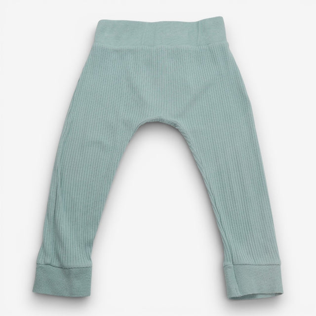 Leggings pale green ribbed