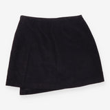 Mini Skirt Black Cord Textured A-Line