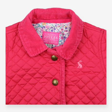 Pink Quilted Coat Floral Lining Pink Rabbit 