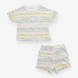 Striped T-shirt and Shorts Outfit