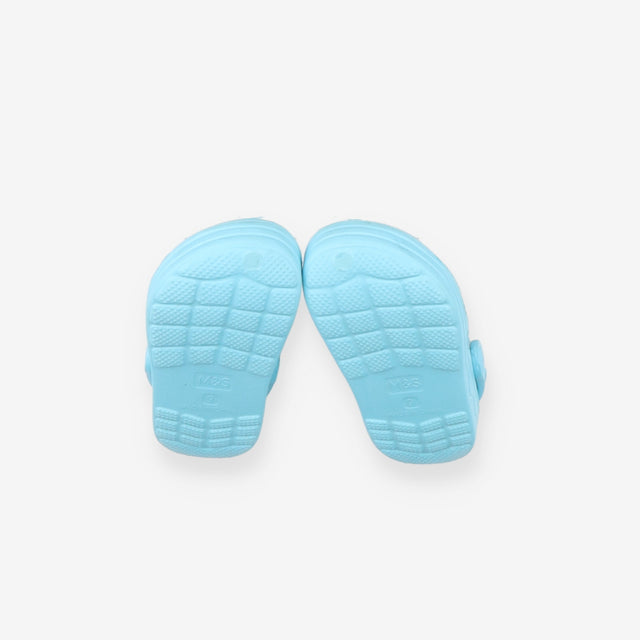 Shoes clogs blue with butterflies