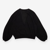 Jumper Black Sheer Fine Knit V-Neck