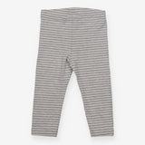 Leggings Grey Stripe with Flower Buttons
