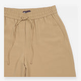 Beige Elasticated Drawstring Wide Leg Trousers