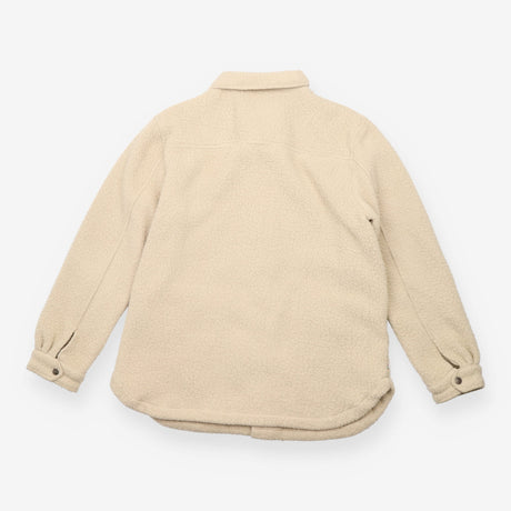 Cream Lucia Recycled Sherpa Fleece Shirt Jacket