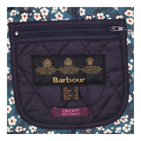 Navy Quilted Gilet with Liberty Print Lining