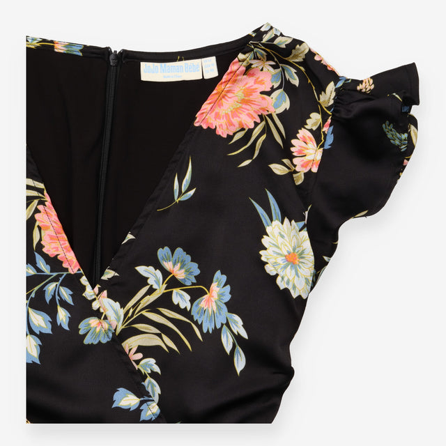 Dress Black Floral Maternity Nursing