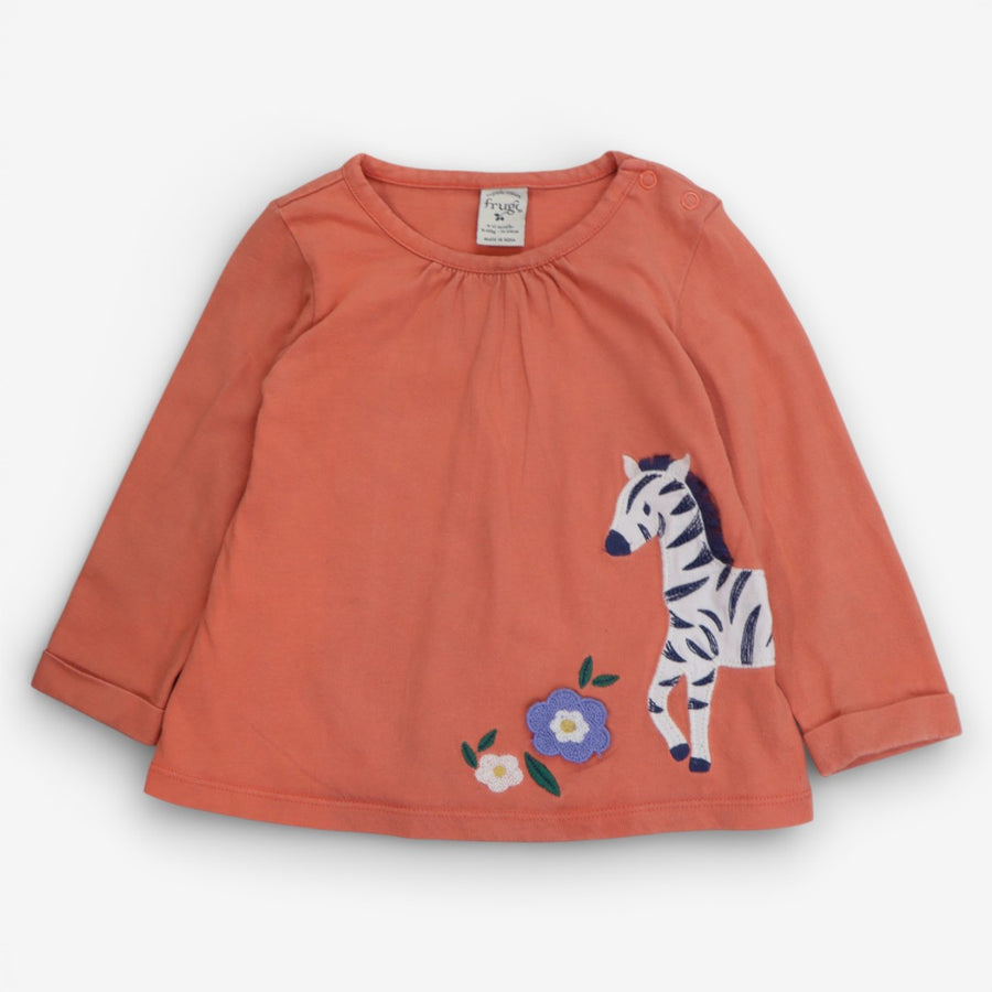 Orange Long Sleeve Zebra