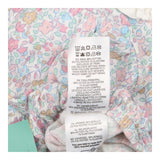 Bodysuit Long Sleeved White Collared Floral