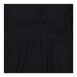 Long Sleeve Jersey Dress – Black, Cinched Waist