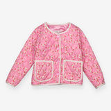Pink Floral Quilted Coat