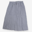 Navy Cream Geometric Print Maxi Skirt Tie Waist