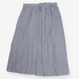 Navy Cream Geometric Print Maxi Skirt Tie Waist