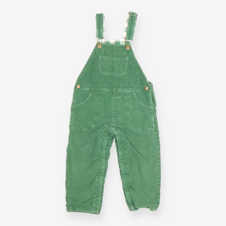 Dungarees Cord Forrest Green Check Lining