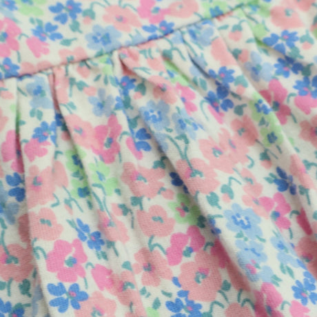 Dress jersey LS pink blue ditsy floral