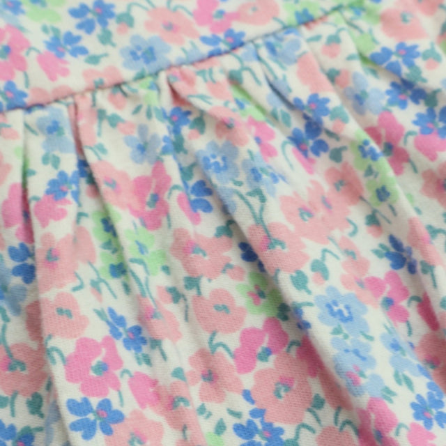 Dress jersey LS pink blue ditsy floral