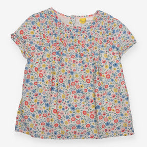 Tunic Blouse White Floral