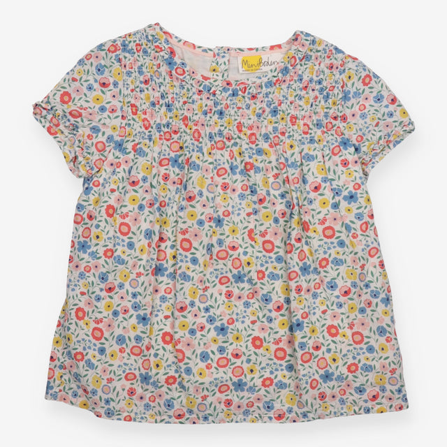 Tunic Blouse White Floral