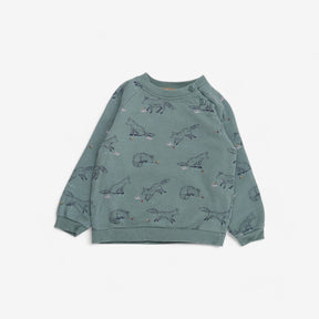 Green playful fox sweater 