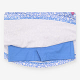 Skort Blue with White Flowers and Strawberries