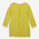 Roux Dress Celery Green 100% Silk Open Back