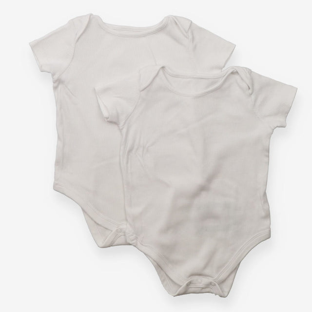 Bodysuits Ribbed White 2 Pack
