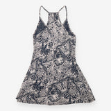 FatFace Navy Cream Paisley Print Racerback Cami Su