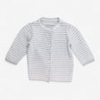 Cardigan Grey and White Stripe