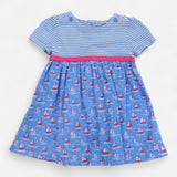 Summer dress blue with boats