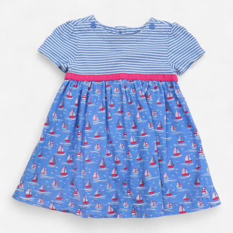 Summer dress blue with boats