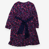 Blue Long Sleeve Butterfly Dress