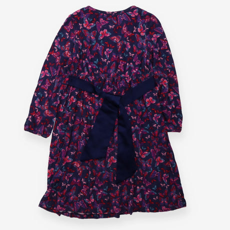 Blue Long Sleeve Butterfly Dress