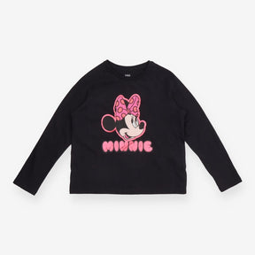 T-shirt long sleeve black Minnie