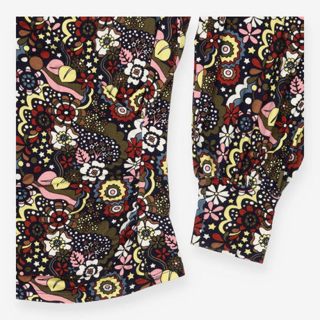 T-shirt muted retro pattern wrap
