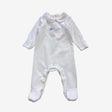 White Velour Whale Sleepsuit