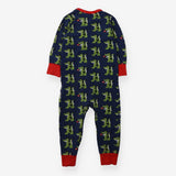 Navy and red dragon zip sleepsuit