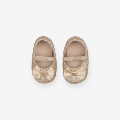 Gold Sparkly Pumps with Bows