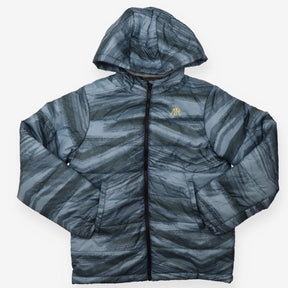 Puffer Jacket blue paint effect Angel & Rocket