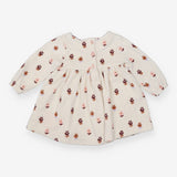 Dress Long Sleeve Velour White Floral