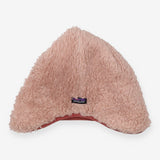 Reversible Beanie lightning stripe pink fleece