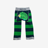 Grey and Green Hedgehog Knit Leggings