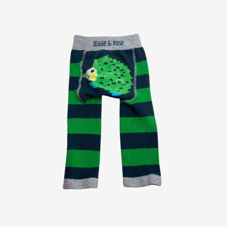 Grey and Green Hedgehog Knit Leggings