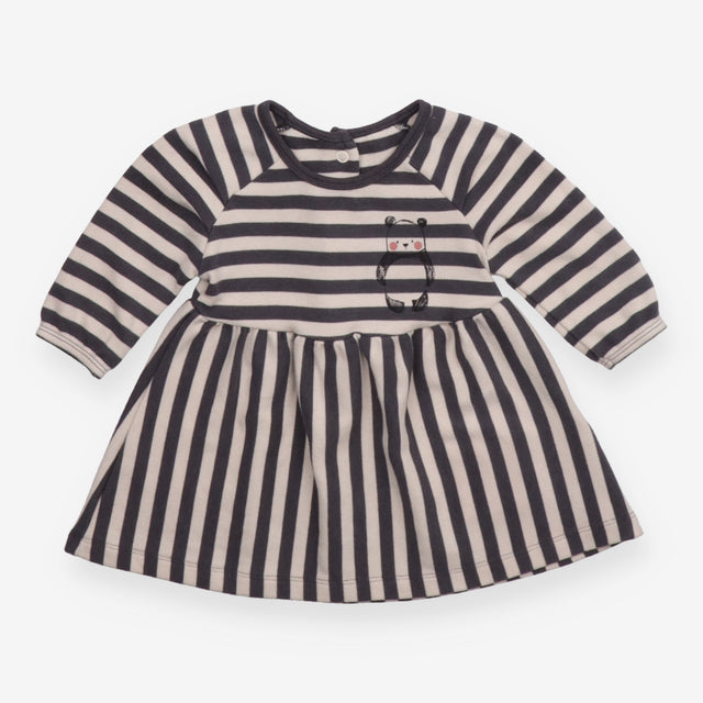 Grey Striped Bear Dress