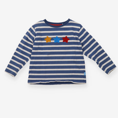 Tee LS blue stripe 3 stars