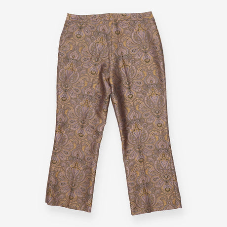Tapestry Paisley print trousers green