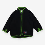 Fleece black green full zip