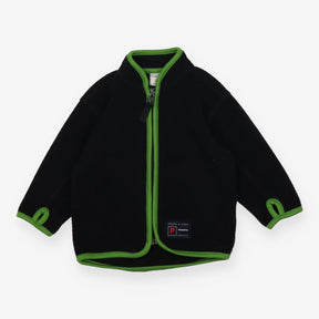 Fleece black green full zip