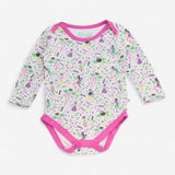 Bodysuit White Long Sleeve Fairy Garden