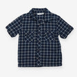 Blue Plaid Short Sleeve Shirt